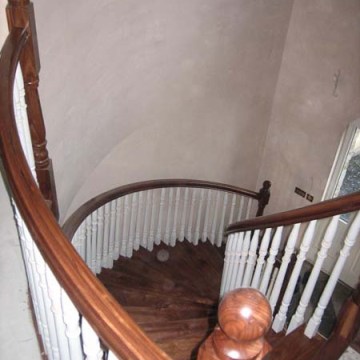 Curved Stairs in Walnut