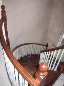 Curved Stairs in Walnut