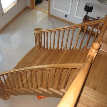 Doubled Curved Stair Manufacture Looking Down